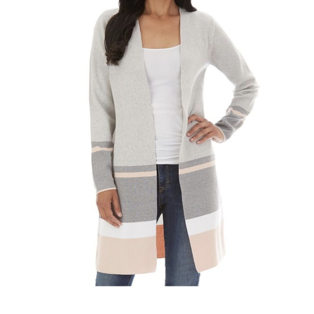 Long sleeve open front cardigan